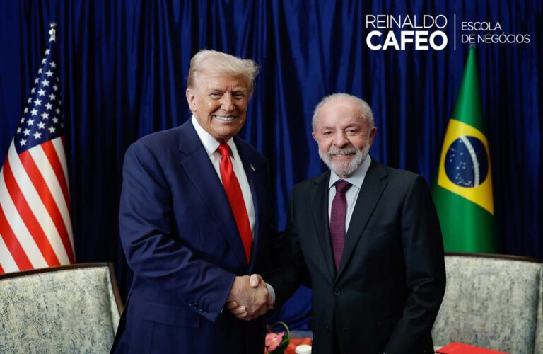 Presidentes Trump e Lula em encontro na Malásia