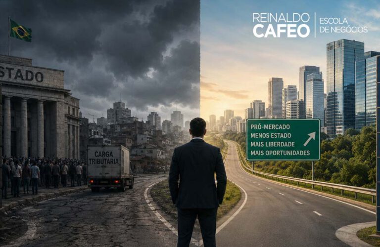 O economista Reinaldo Cafeo analisa o dilema que representa a escolha do modelo econômico para o futuro do país.
